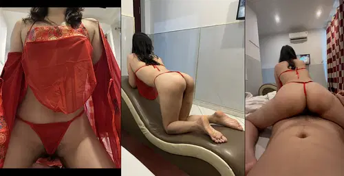 Áo yếm quần lọt khe đòi xuất tinh trong mà em không cho